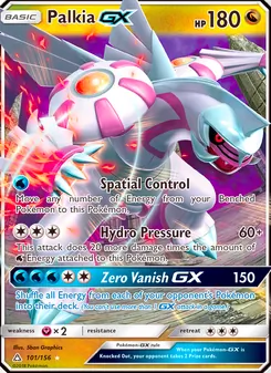 Palkia GX card from Ultra Prism, number 101/156