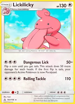 Lickilicky card from Ultra Prism, number 103/156