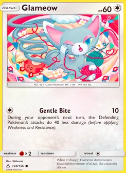 Glameow card from Ultra Prism, number 108/156