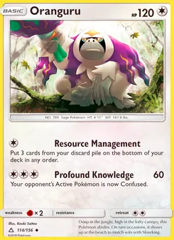 Oranguru card from Ultra Prism, number 114/156