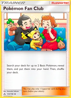 Pokémon Fan Club card from Ultra Prism, number 133/156