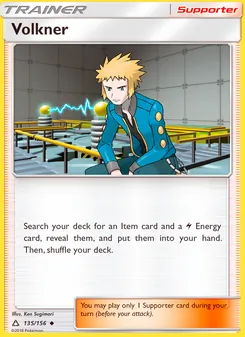 Volkner card from Ultra Prism, number 135/156