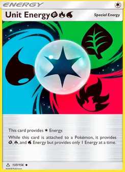 Unit Energy GrassFireWater card from Ultra Prism, number 137/156