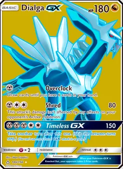 Dialga GX card from Ultra Prism, number 146/156