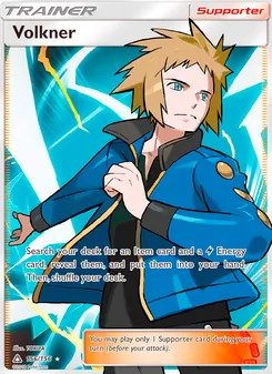 Volkner card from Ultra Prism, number 156/156