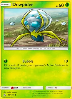 Dewpider card from Ultra Prism, number 16/156