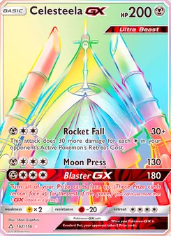 Celesteela GX card from Ultra Prism, number 162/156