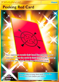 Peeking Red Card card from Ultra Prism, number 169/156