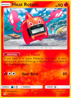 Heat Rotom card from Ultra Prism, number 24/156
