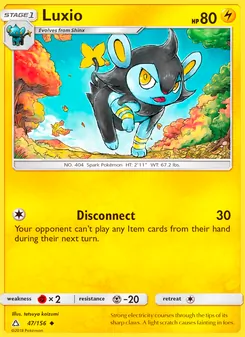Luxio card from Ultra Prism, number 47/156