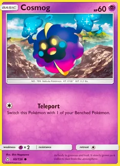 Cosmog card from Ultra Prism, number 60/156