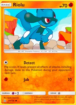 Riolu card from Ultra Prism, number 66/156