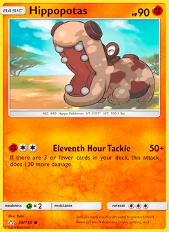Hippopotas card from Ultra Prism, number 68/156