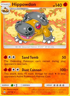 Hippowdon card from Ultra Prism, number 69/156