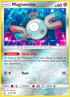 Magnemite card from Ultra Prism, number 81/156