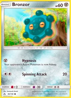 Bronzor card from Ultra Prism, number 86/156
