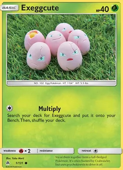 Exeggcute card from Forbidden Light, number 1/131