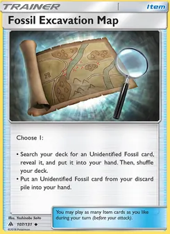 Fossil Excavation Map card from Forbidden Light, number 107/131