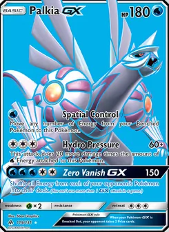 Palkia GX card from Forbidden Light, number 119/131