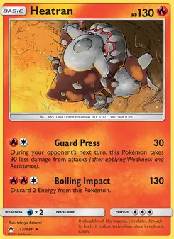 Heatran card from Forbidden Light, number 13/131