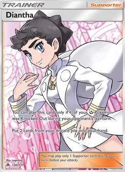 Diantha card from Forbidden Light, number 130/131