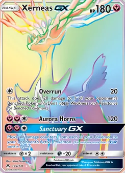 Xerneas GX card from Forbidden Light, number 139/131