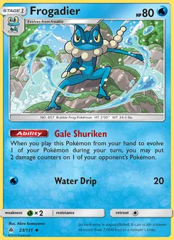 Frogadier card from Forbidden Light, number 23/131