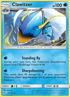Clawitzer card from Forbidden Light, number 26/131