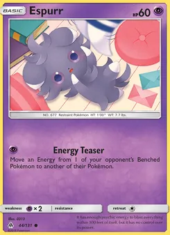 Espurr card from Forbidden Light, number 44/131