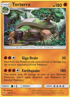 Torterra card from Forbidden Light, number 58/131