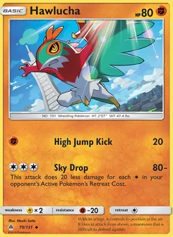 Hawlucha card from Forbidden Light, number 70/131