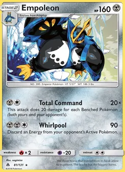 Empoleon card from Forbidden Light, number 81/131