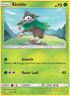 Skiddo card from Forbidden Light, number 9/131