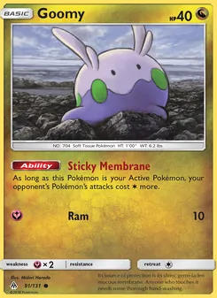 Goomy card from Forbidden Light, number 91/131