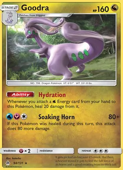 Goodra card from Forbidden Light, number 94/131