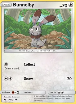 Bunnelby card from Forbidden Light, number 97/131