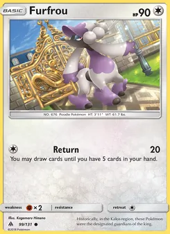 Furfrou card from Forbidden Light, number 99/131