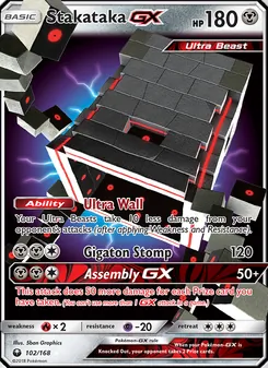 Stakataka GX card from Celestial Storm, number 102/168
