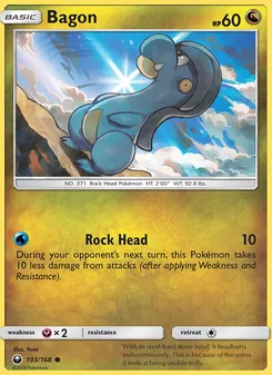 Bagon card from Celestial Storm, number 103/168