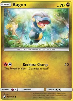 Bagon card from Celestial Storm, number 104/168