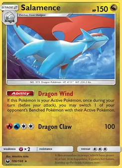 Salamence card from Celestial Storm, number 106/168