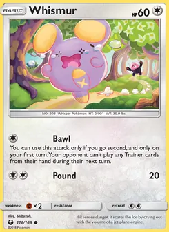 Whismur card from Celestial Storm, number 116/168