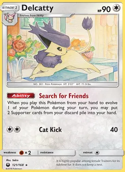 Delcatty card from Celestial Storm, number 121/168