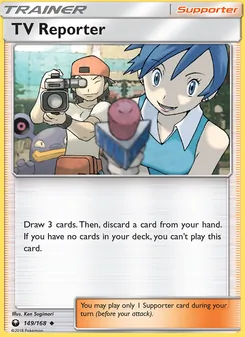 TV Reporter card from Celestial Storm, number 149/168