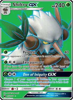 Shiftry GX card from Celestial Storm, number 152/168
