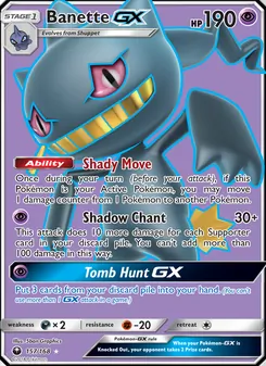 Banette GX card from Celestial Storm, number 157/168