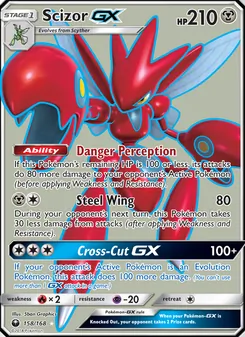 Scizor GX card from Celestial Storm, number 158/168