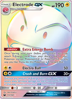 Electrode GX card from Celestial Storm, number 172/168