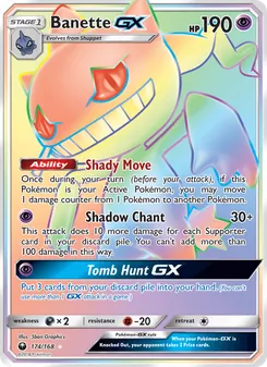 Banette GX card from Celestial Storm, number 174/168
