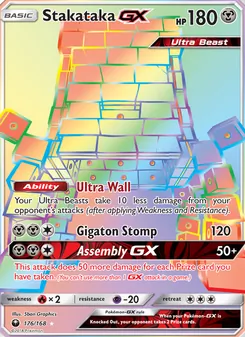 Stakataka GX card from Celestial Storm, number 176/168